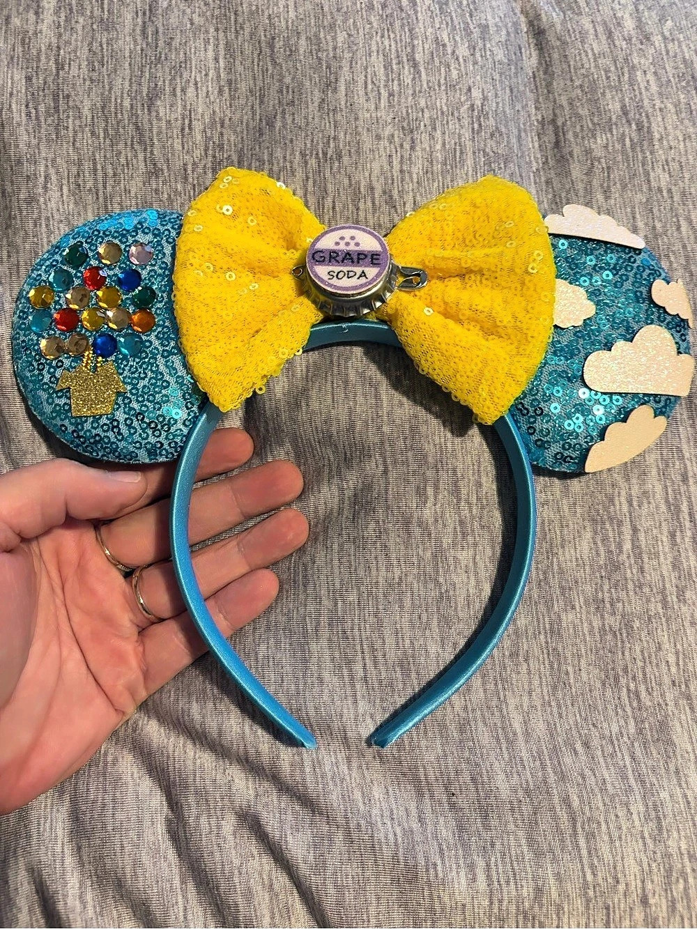 Disney Parks Pixar Up Ear Headband Blue & Yellow